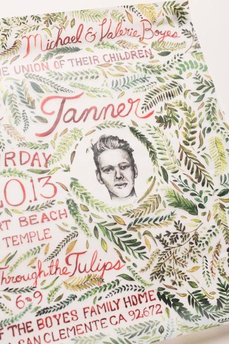 Caitlin and Tanner's wedding invitation