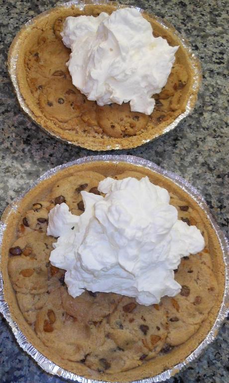 Next, I topped the pie with whipped cream (homemade, because it tastes so much better!).