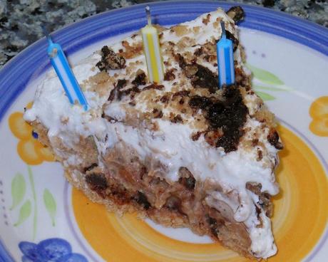 We put some candles on, sang Happy Birthday, and ate this delicious pie.