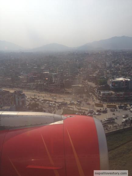 Flying into Kathmandu 