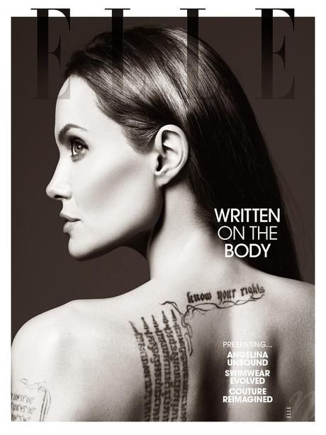 Angelina Jolie by Hedi Slimane for Elle Magazine, US, June 2014