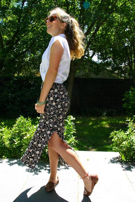 summer floral skirt