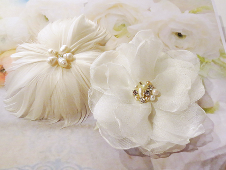 <Ivory Wedding Hair Accessories for the Bride to Be by FancieStrands alt=
