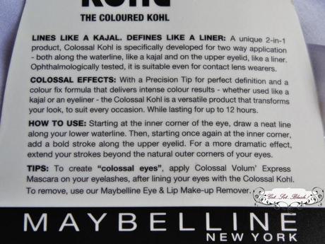 Maybelline COLOSSAL KOHL TURQUOISE Review Swatches EOTD