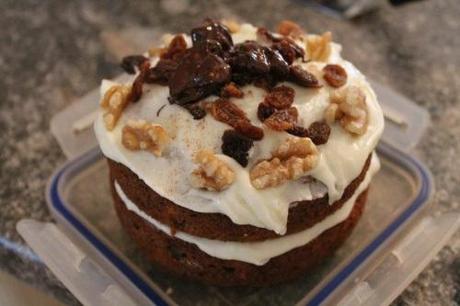 Raisin Walnut Carrot Cake Cream Cheese Frosting Chocolate Walnuts