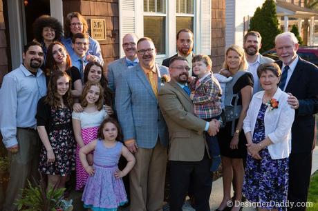 gay wedding - both families