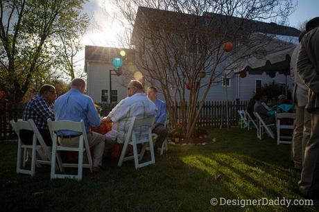 gay wedding - backyard party