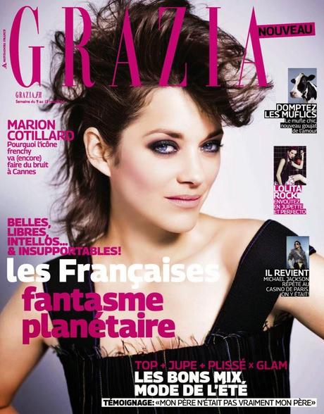 Marion Cotillard by Elliott Bliss for Grazia Magazine, France , May 2014