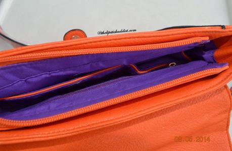 My Style : Tangerine Laser Cut Crossbody Handbag from DonebyNone