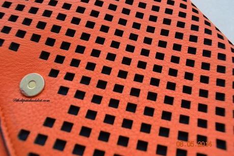 My Style : Tangerine Laser Cut Crossbody Handbag from DonebyNone