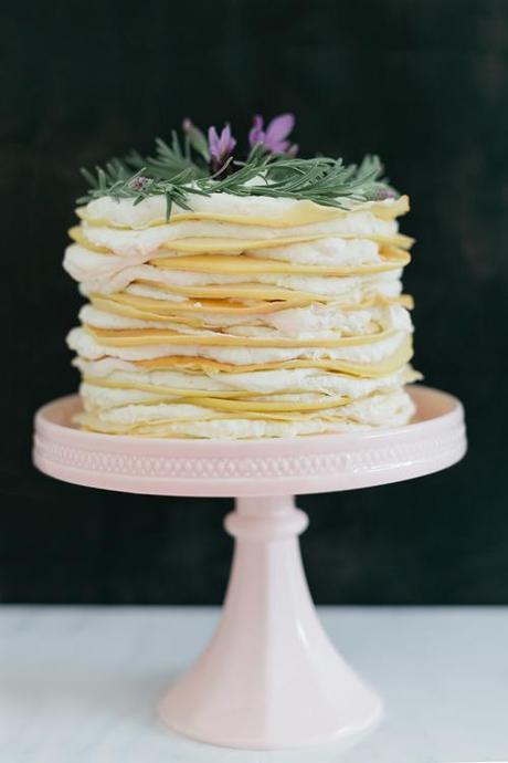 No sugar lavender honey crepe cake recipe