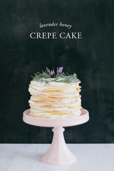 No sugar lavender honey crepe cake