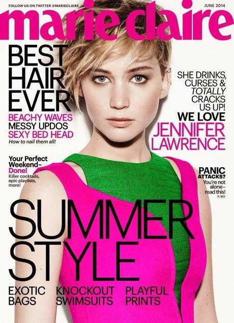 Jennifer Lawrence For Marie Claire Magazine, June 2014