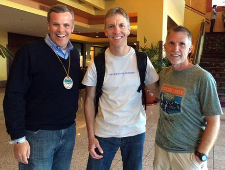Drew, Mike Sohaskey and Donn after Big Sur International Marathon 