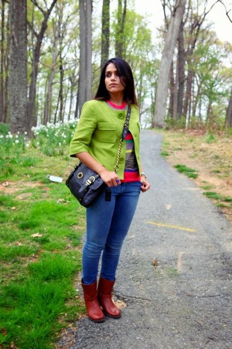 Michael Kors Jacket, Ted Baker Top, Jeans Zara, Boots Gap, Bag Coach, Tanvii.com