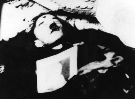 Truly amazing photo, purportedly of a dead Hitler. This photo was found many times in recently opened Soviet archives, suggesting it was Soviet propaganda and may not even be real.