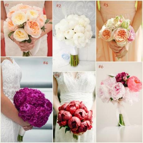 peonies wedding bouquet @Simone Design Blog