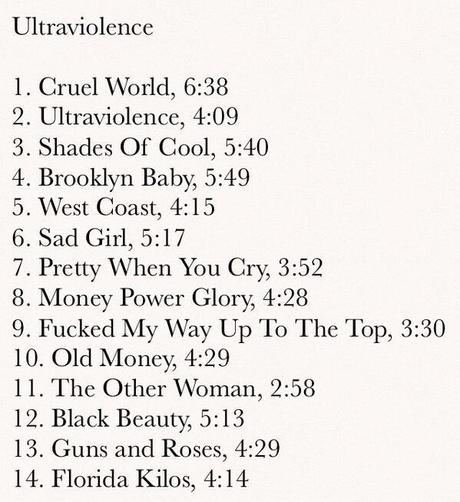 Lana Dey Rey Reveals Tracklist For ‘Ultraviolence’