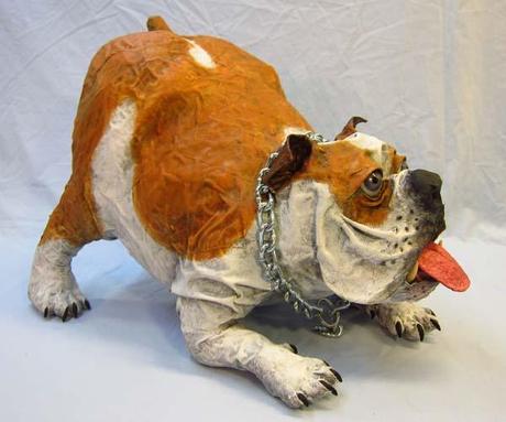 Paper Mache Bulldog-Done!