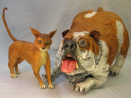 Paper Mache Bulldog-Done!