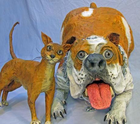 Paper Mache Bulldog-Done!