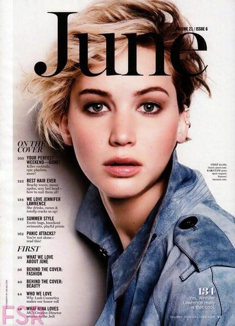 Jennifer Lawrence For Marie Claire Magazine,US, June 2014