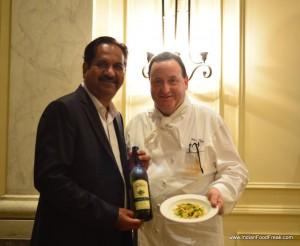 Chef Peter Wyss from Gstaad Palace, Abhay Kewadkar, Chief Wine Maker & Director of Four Seasons Wines (R-L)