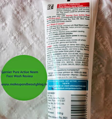 Garnier Pure Active Neem Face Wash Review