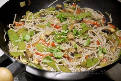 100% buckwheat noodles with veggies stir-fry!