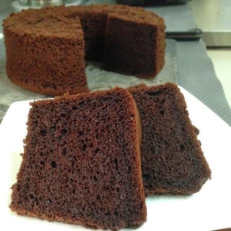 Japanese Dark Pearl Chocolate Chiffon Cake