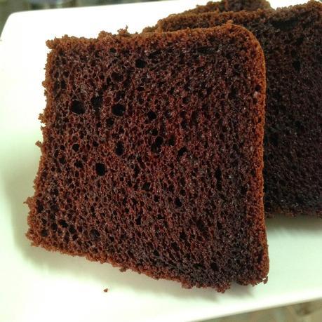 Japanese Dark Pearl Chocolate Chiffon Cake