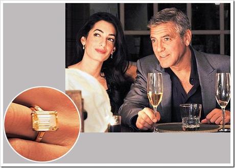 George Clooney give his fiancé Amal Alamuddin 7 Carat Ring