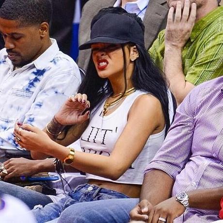 Rihanna Attends Clippers Game