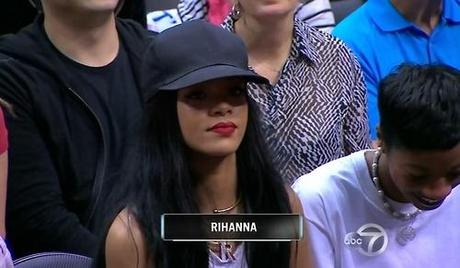 Rihanna Attends Clippers Game