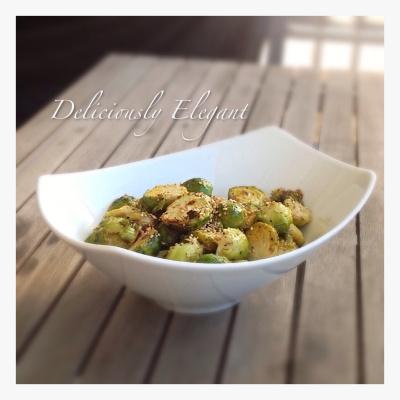 Baked Garlic Brussels Sprouts