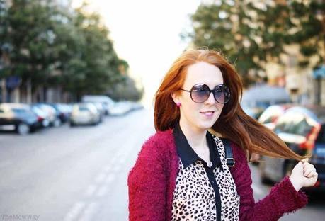 TheMowWay.com  - Fluffy cardi and leopard shirt Outfit