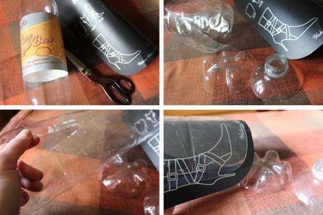 tuesday shoesady DIY make your own knee high boot stretcher from a plastic bottle tutorial