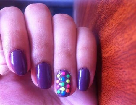 NOTD: Purple with Neon Spots NOTD: Purple with Neon Spots