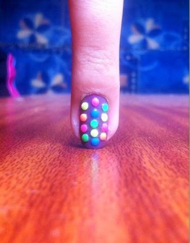 NOTD: Purple with Neon Spots NOTD: Purple with Neon Spots