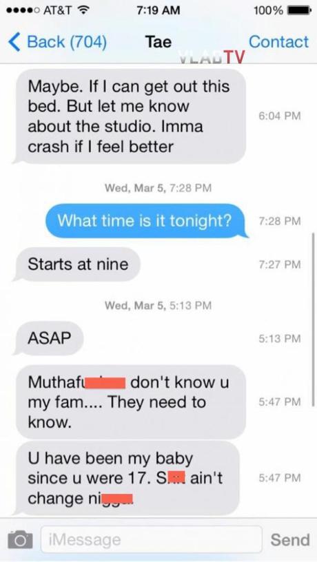 Teyana Taylor Post Tae Heckards Number & Text