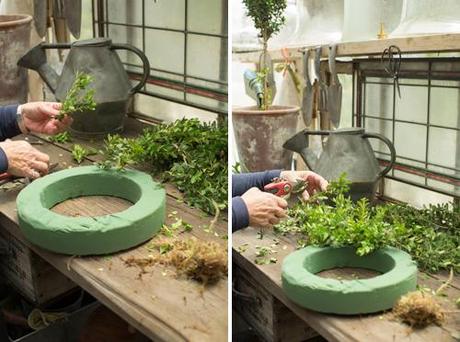 How to make a boxwood wreath