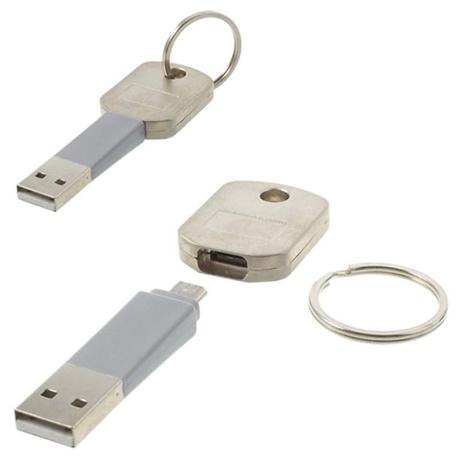 Keychain USB/microUSB Cable
