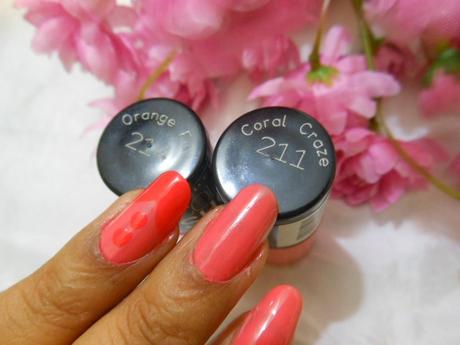 NOTD : Maybelline Color Show Nail Colors Coral Craze and Orange Fix