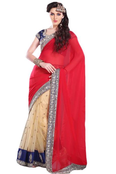 latest fashion bridal saree
