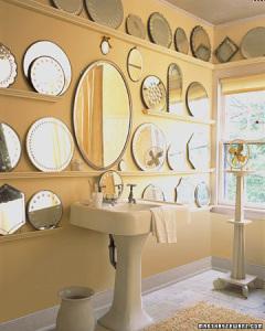 Mirrored bathroom