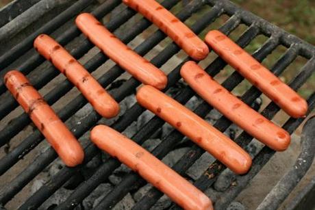 Hot Dogs on Grill