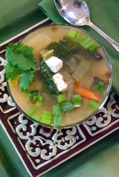  Miso Soup with Bok Choy and Tofu
