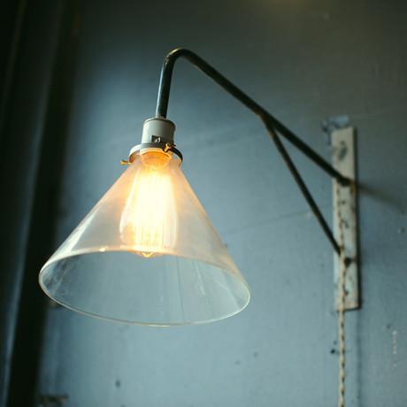 Industrial Wall Light w/ Deep Cone Shade