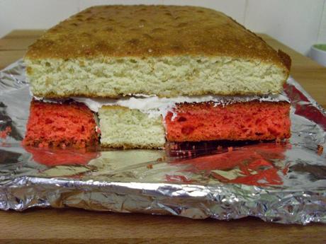 Red Velvet and Coconut White Cake for Eurovision