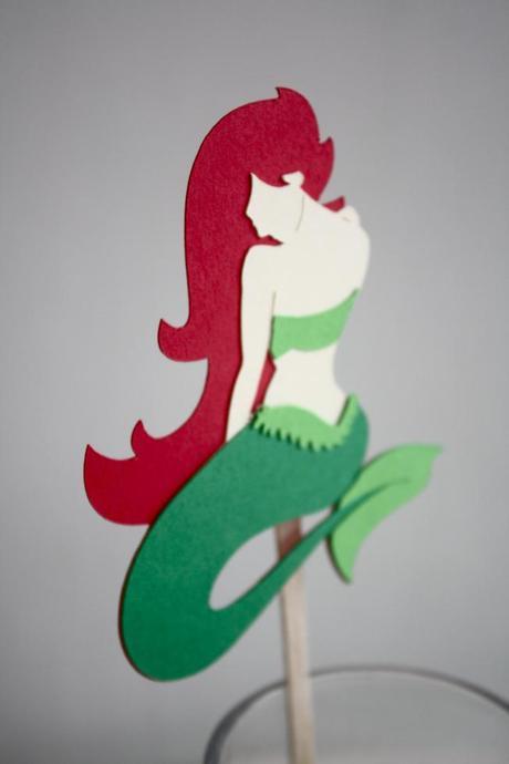 Mermaid cupcake topper found by The Friday Rejoicer 